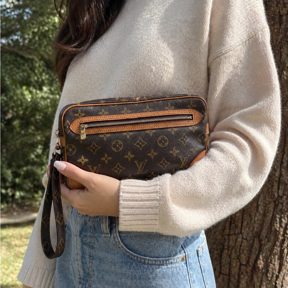 Louis Vuitton Large Monogram Trousse Pochette Wristlet Clutch Bag - Picture 3 of 15